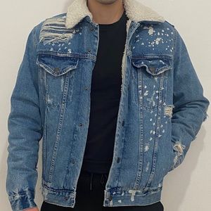Zara Sherpa Denim Jacket